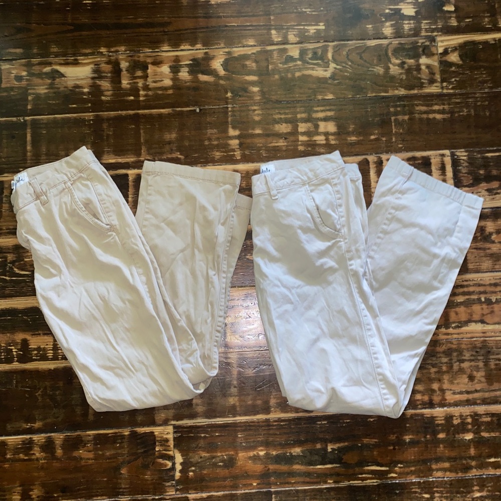 Lot Of 2 Womens Aeropostale Sz 8 Khaki Beige Pants